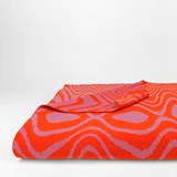 MOIRE Blanket - STRUCTURE capsule collection - Orange - Design : KVP - Textile Design 5