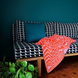 MOIRE Blanket - STRUCTURE capsule collection - Orange - Design : KVP - Textile Design 6