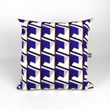 Front Block Cushion - Blue - Design : KVP - Textile Design 2