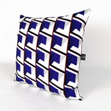Front Block Cushion - Blue - Design : KVP - Textile Design 4