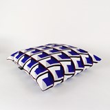 Front Block Cushion - Blue - Design : KVP - Textile Design 3