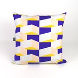 Volume Block 03 Cushion - Blue - Design : KVP - Textile Design 2