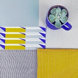 Coussin Balcony 002 - Bleu - Design : KVP - Textile Design 7