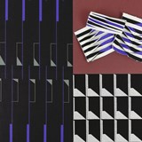 Lines Sequence Cushion - Black - Design : KVP - Textile Design 10
