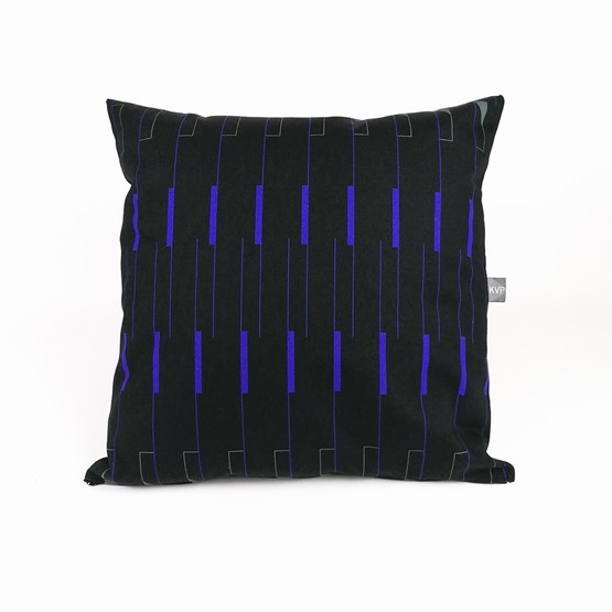 Lines Sequence Cushion - Black - Design : KVP - Textile Design