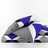 Coussin Shadow Volume M18C03 - Bleu - Design : KVP - Textile Design 10