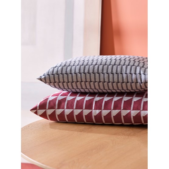 Jacquard Block Cushion - Grey - Design : KVP - Textile Design