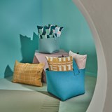 BLOCK WINDOW or cushion - STRUCTURE capsule collection - Yellow - Design : KVP - Textile Design 4