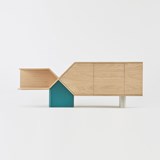 CHROMOSOME sideboard - Solid beech legs 4