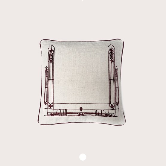 Cushion Vitrail - Burgundy - Brown - Design : Coco Brun