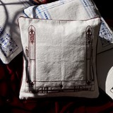 Cushion Vitrail - Burgundy - Brown - Design : Coco Brun 3