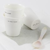 Espresso cup "LA VITA E BELLA" - off-white - White - Design : Sophie Masson 5