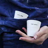 Set of espresso cups "BEAU GOSSE - JOLIE MOME" - off-white - White - Design : Sophie Masson 2