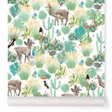 Wallpaper Pampichulla - emeraude - Multicolor - Design : Little Cabari 2