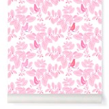 Papier-peint Songe - rose - Rose - Design : Little Cabari 2