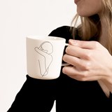 Mug "ENLACE" - embracing couple - White - Design : Sophie Masson 5