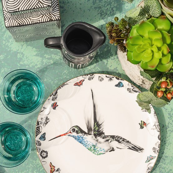 Plate Hector Hummingbird - White - Design : Susannah Weiland Collections