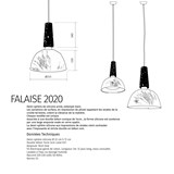 Hanging lighting FALAISE - white silicone 3