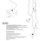 Hanging lighting BURO - black silicone 3