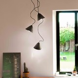 Hanging lighting BURO - black silicone 4