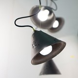 Hanging lighting BURO - black silicone 5