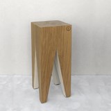 Bar stool LES COULEURS DE L'AUTOMNE - wood natural oak and WHITE 6