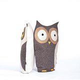 Owl bird cushion - grey - Multicolor - Design : Design By Nico 5