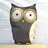 Owl bird cushion - grey - Multicolor - Design : Design By Nico 4