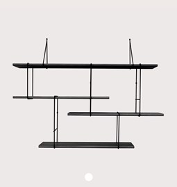 LINK wall shelf set of 1 – black / black 