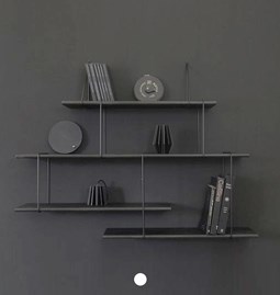 LINK wall shelf set of 2 – black / black  