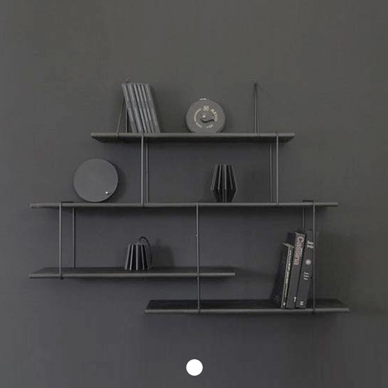 Etagère murale LINK Set 2 – noir / noir - Bois clair - Design : Studio Hausen