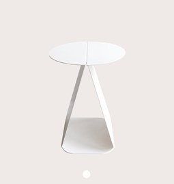 YOUMY Double Round white side table 