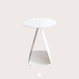 Table d'appoint double YOUMY blanc mat 7