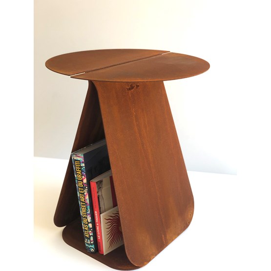 Table YOUMY ronde symétrique - acier corten - Design : mademoiselle jo