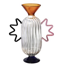 Hand-blown glass vase Arabesque #02