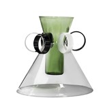 Hand-blown glass vase Arabesque #03 - green 3