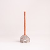 Marble finish arch candle + tealight holder - white marble - White - Design : Extra&ordinary Design 4