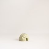 Marble finish arch candle + tealight holder - olive green  5