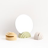 Marble finish tabletop mirror - olive green - Concrete - Design : Extra&ordinary Design 3