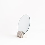 Miroir de table finition marbre - blanc 5