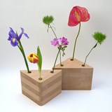 Duo de vases TRAMEZZINI - hêtre naturel - Bois clair - Design : Beatrix Li-Chin Loos 2