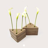 Duo of vases TRAMEZZINI - natural elm wood - Dark Wood - Design : Beatrix Li-Chin Loos 8