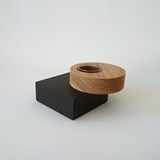 Candleholder BAUHAUS - elm / lacquered medium black - Dark Wood - Design : Beatrix Li-Chin Loos 3