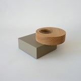 Candleholder BAUHAUS - elm / lacquered medium taupe - Dark Wood - Design : Beatrix Li-Chin Loos 4