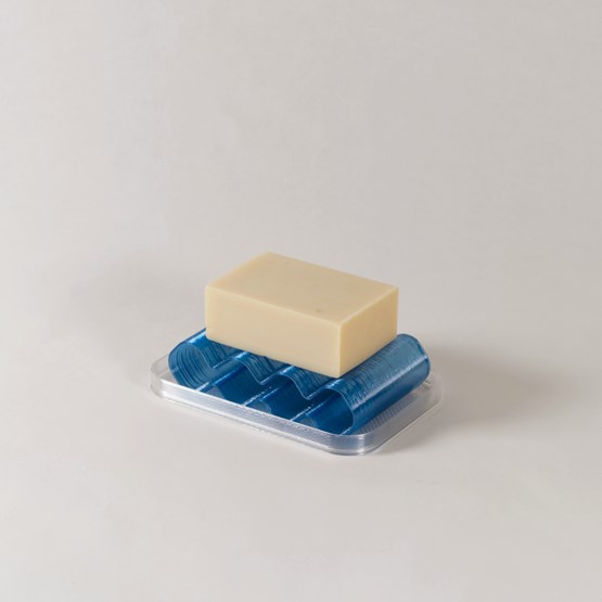 Soap dish Álvaro - transparent blue - Blue - Design : Warren & Laetitia
