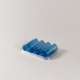 Soap dish Álvaro - transparent blue - Blue - Design : Warren & Laetitia 4