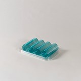 Soap dish Álvaro - transparent turquoise - Blue - Design : Warren & Laetitia 4