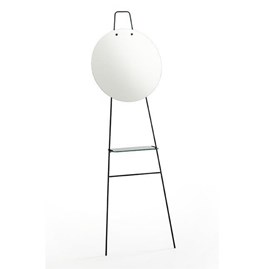 LOOK standing mirror with shelf - clear finish