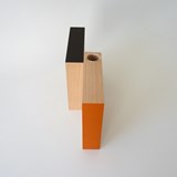 Vase BAUHAUS - hêtre / noir - orange - bleu pétrole - Bois clair - Design : Beatrix Li-Chin Loos 3