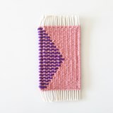 Micro handwoven wall rug - pink and purple 2